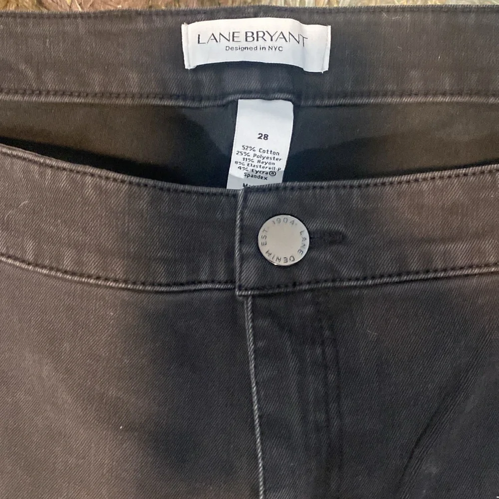 NWT LANE BYRANT ULTIMATE STRETCH ACIID COLOR BLACK JEANS